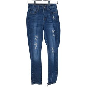 Judy Blue Relaxed Fit Jeans Distressed Mid‎ Rise Boyfriend Casual Destroyed 9